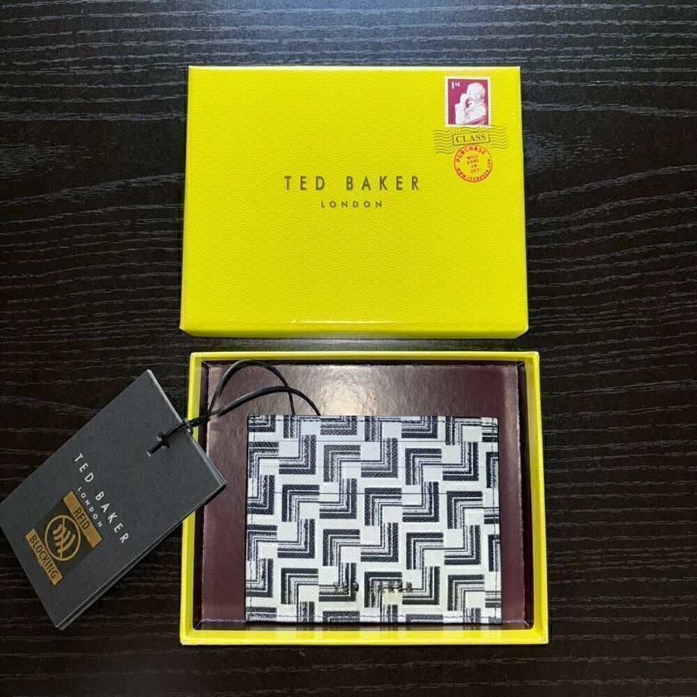 Ted Baker Given Leather Card Holder navy new